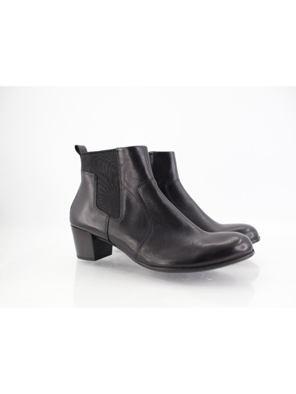 ECCO Shape 35 Ankle Chelsea Boot Size 40 9 / 9.5 Black Leather Block Heel Light